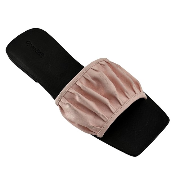 Nordstrom Shoes - Nordstrom Women’s Square Toe Slide Flat Sandals (Pink) - Size 9